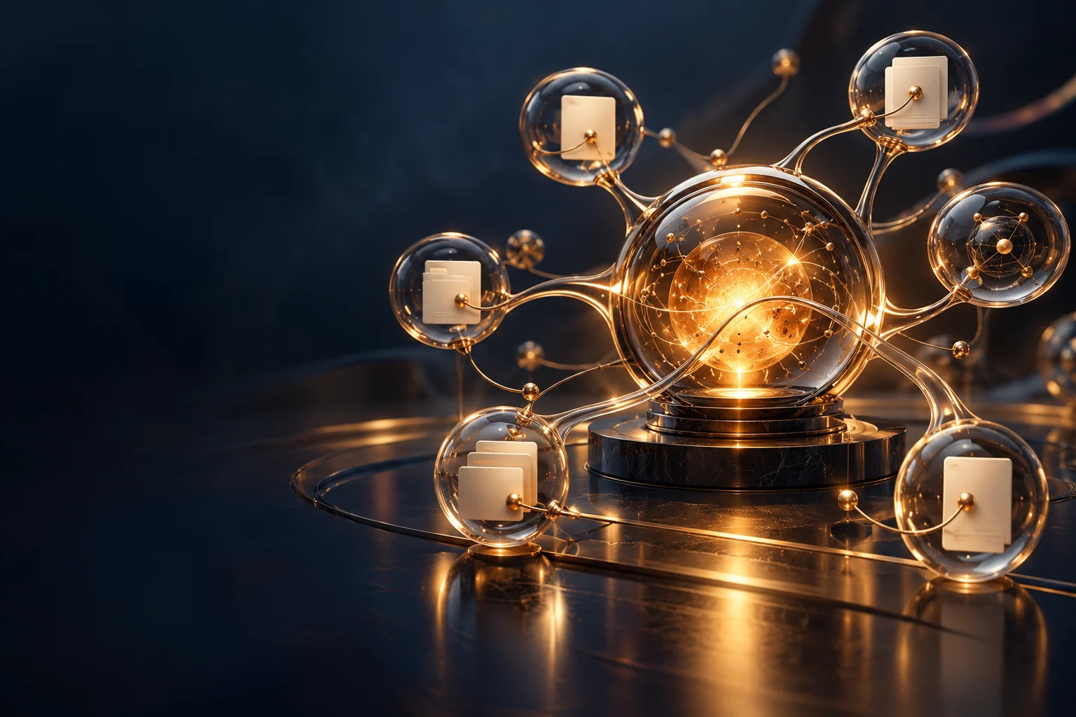 Original AI applications & automation editorial artwork