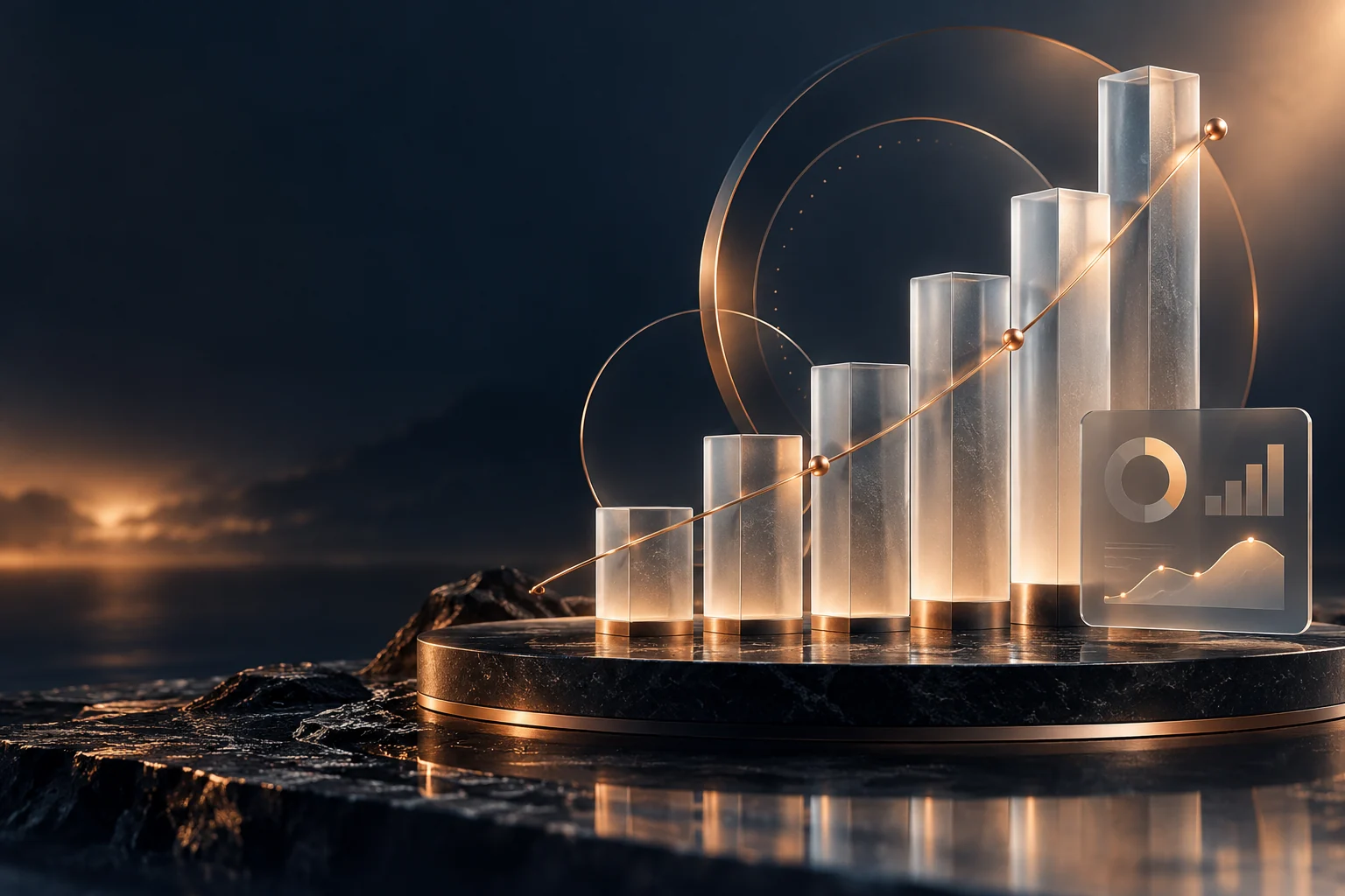 Original Analytics & ongoing improvement editorial artwork