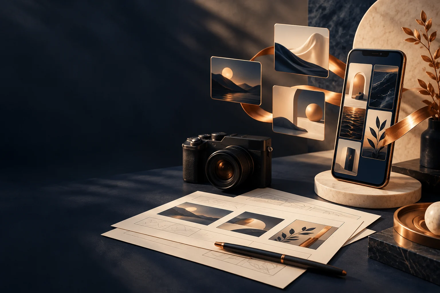 Original Content & social presence editorial artwork